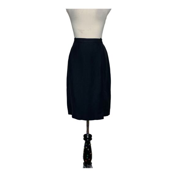 Ann Taylor vintage black  front side slit pencil skirt size 6 - Picture 1 of 9
